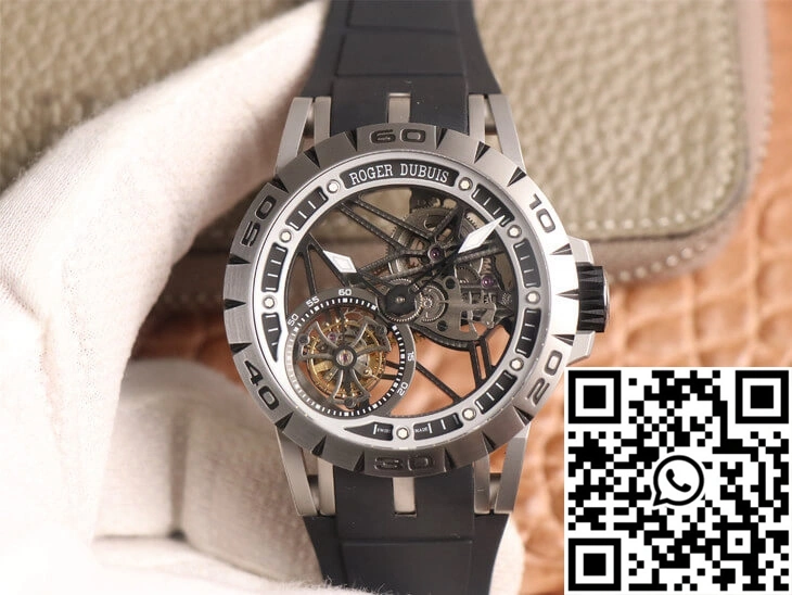 Roger Dubuis Excalibur Spidr RDDBEX0479 JB Factory Tourbillon Skeleton Dial Black Strap WellDesigned 2517