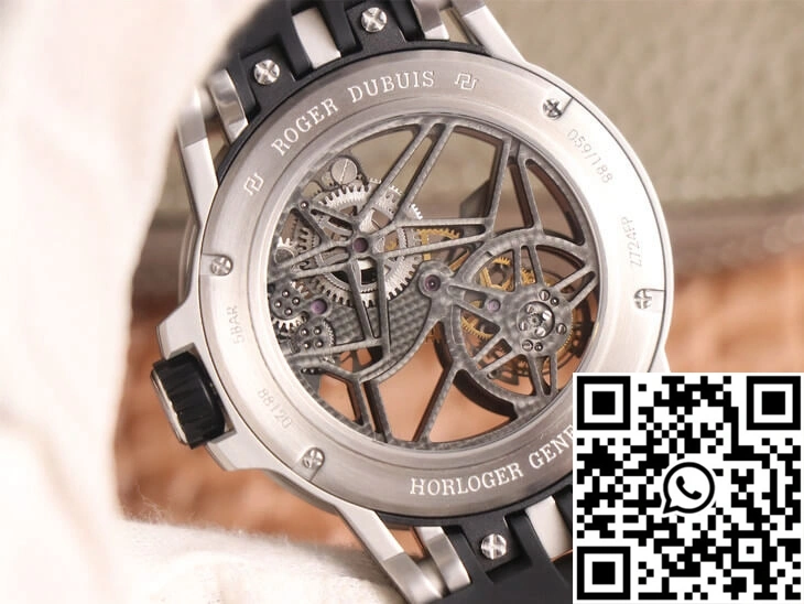 Roger Dubuis Excalibur Spidr RDDBEX0479 JB Factory Tourbillon Skeleton Dial Black Strap WellDesigned 2517