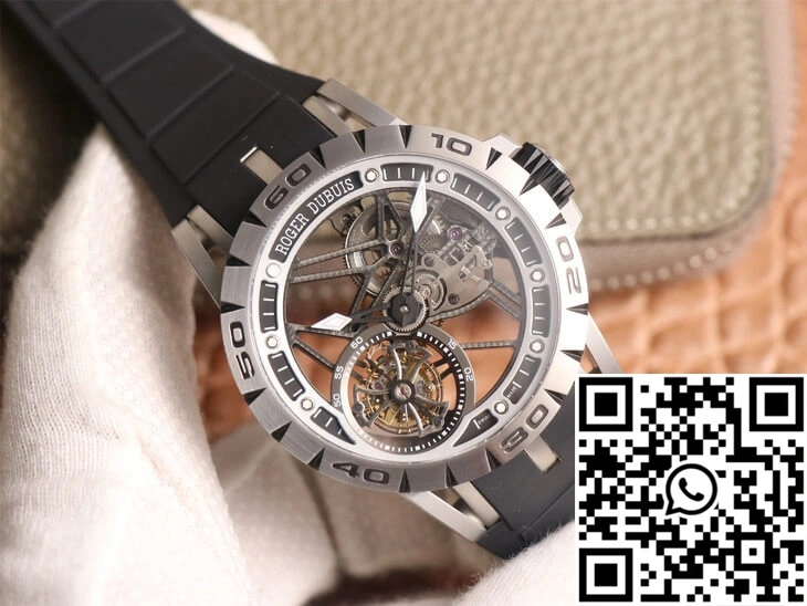 Roger Dubuis Excalibur Spidr RDDBEX0479 JB Factory Tourbillon Skeleton Dial Black Strap WellDesigned 2517