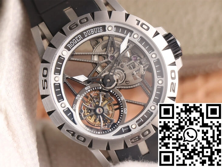 Roger Dubuis Excalibur Spidr RDDBEX0479 JB Factory Tourbillon Skeleton Dial Black Strap WellDesigned 2517