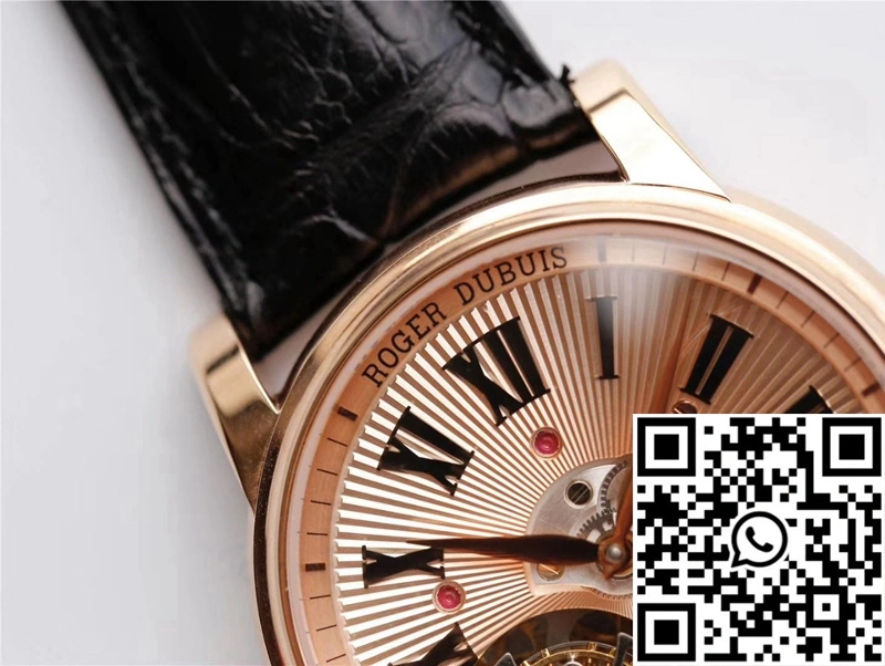 UrbanStyle Roger Dubuis Hommage RDDBHO0562 Double Flying tourbillon JB Factory Rose Gold Dial 2543