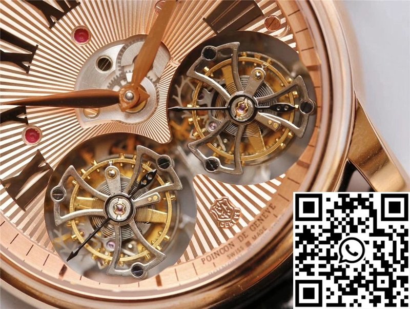 UrbanStyle Roger Dubuis Hommage RDDBHO0562 Double Flying tourbillon JB Factory Rose Gold Dial 2543