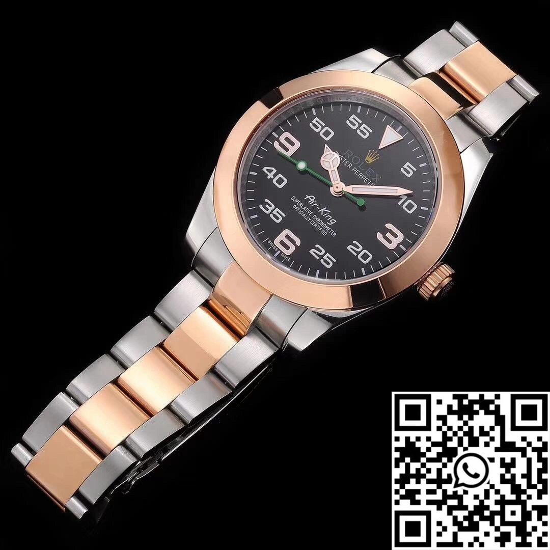 Rolex Air-King 116900 Rose Gold JF Factory Black Dial Youthful 620