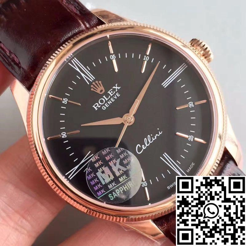 WeatherProof Rolex Cellini 50505 MKS Factory V4 Black Dial 630