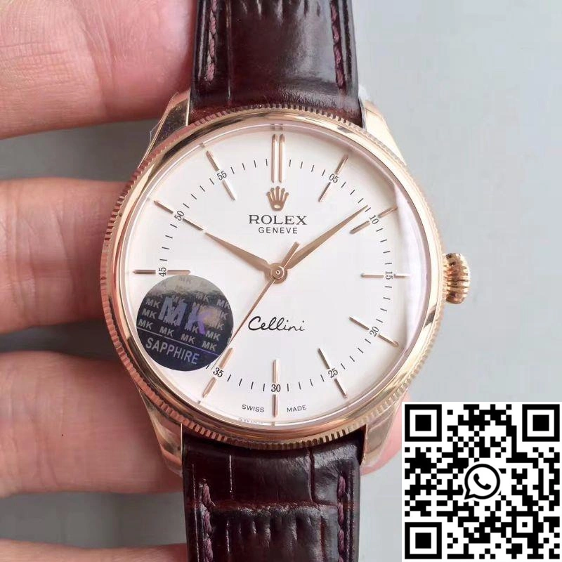 SunProtective Rolex Cellini 50505 MKS Factory V4 White Dial 624
