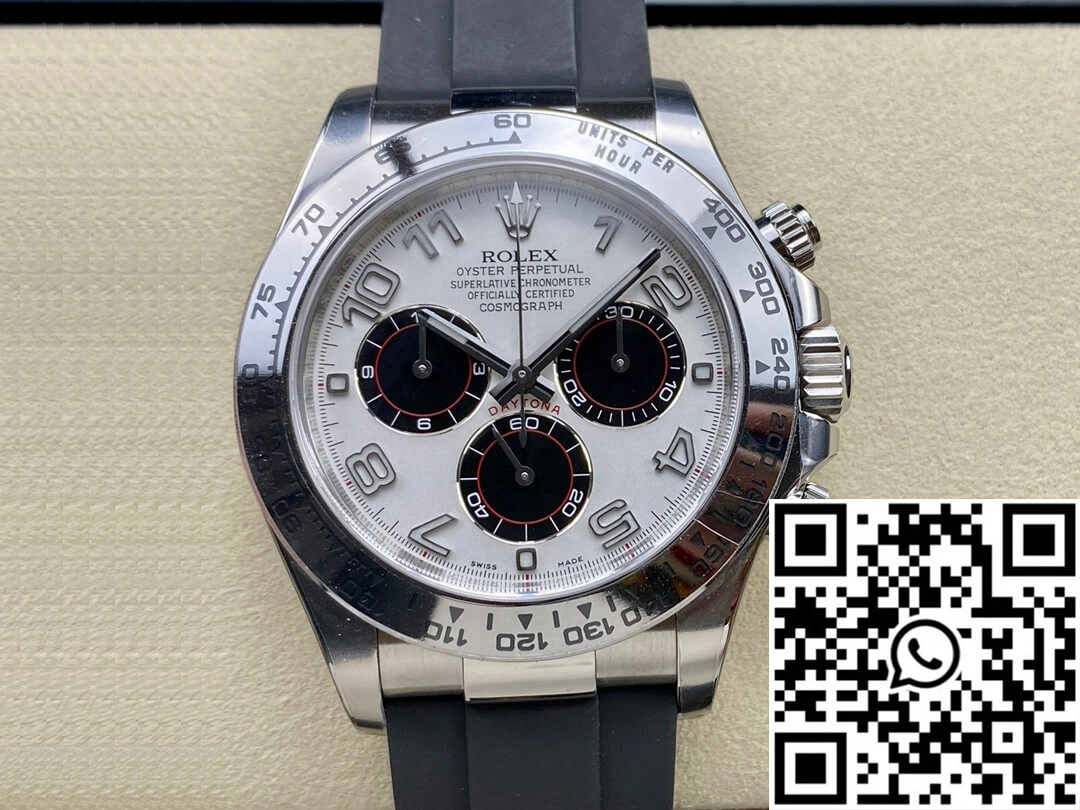 Chic Rolex Cosmograph Daytona 116519 Clean Factory Silvery White Dial 1091