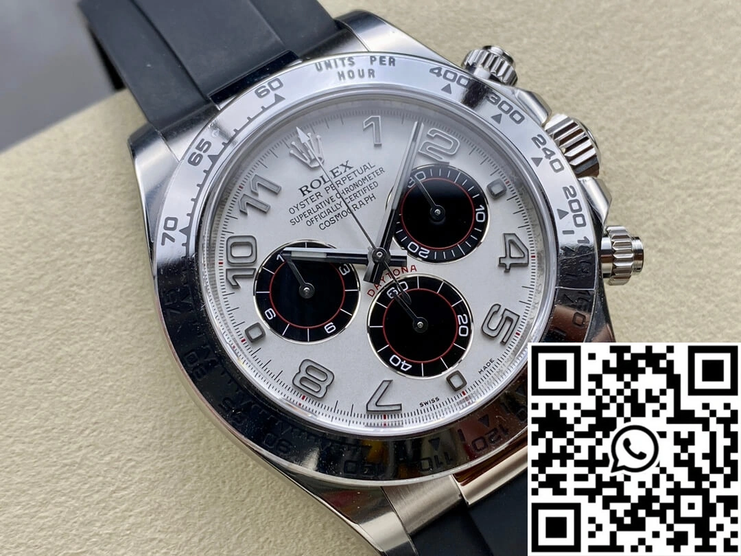 Chic Rolex Cosmograph Daytona 116519 Clean Factory Silvery White Dial 1091