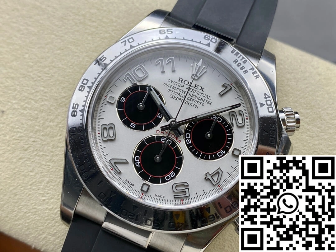 Chic Rolex Cosmograph Daytona 116519 Clean Factory Silvery White Dial 1091