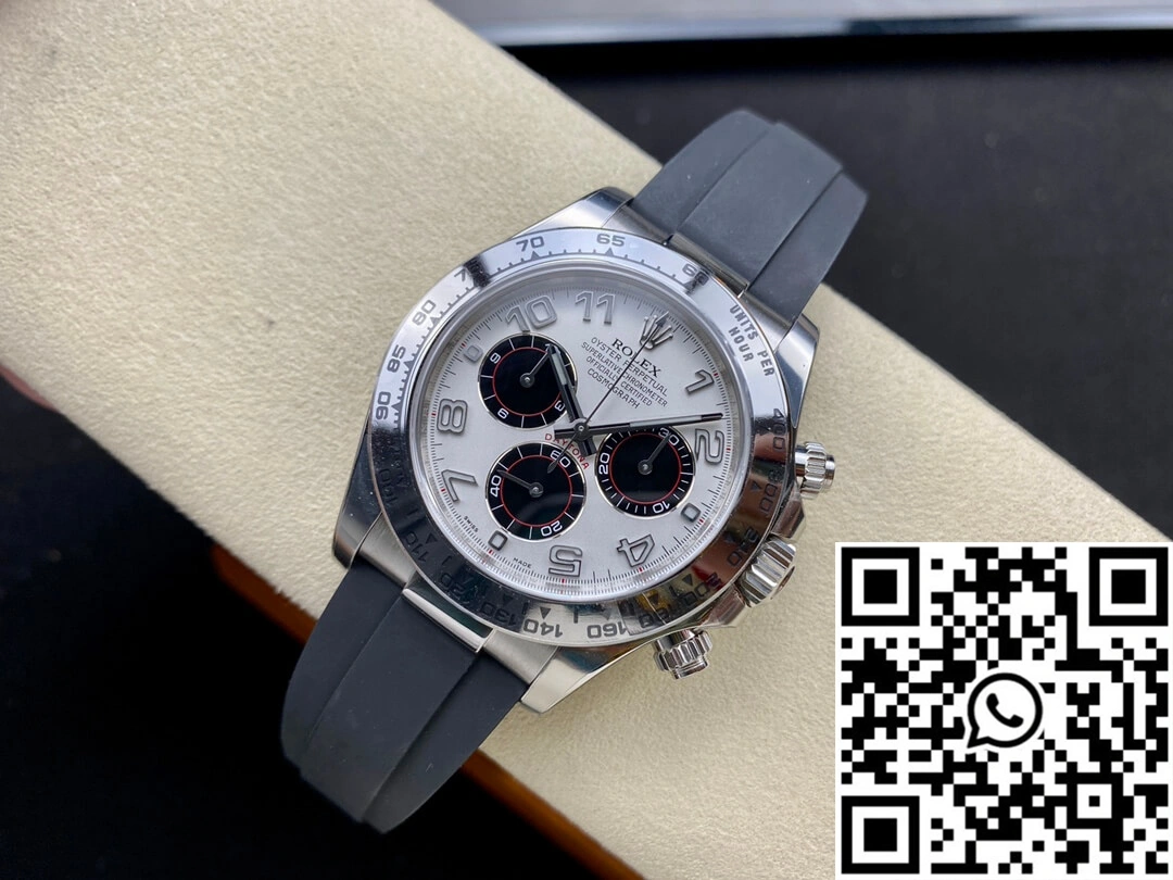 Chic Rolex Cosmograph Daytona 116519 Clean Factory Silvery White Dial 1091