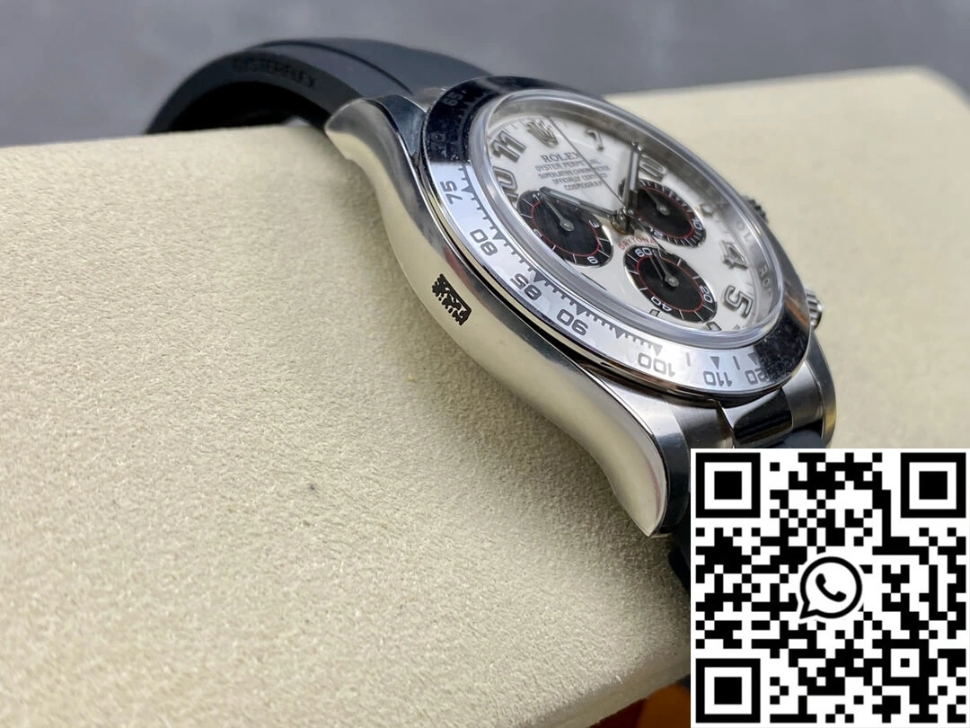 Chic Rolex Cosmograph Daytona 116519 Clean Factory Silvery White Dial 1091