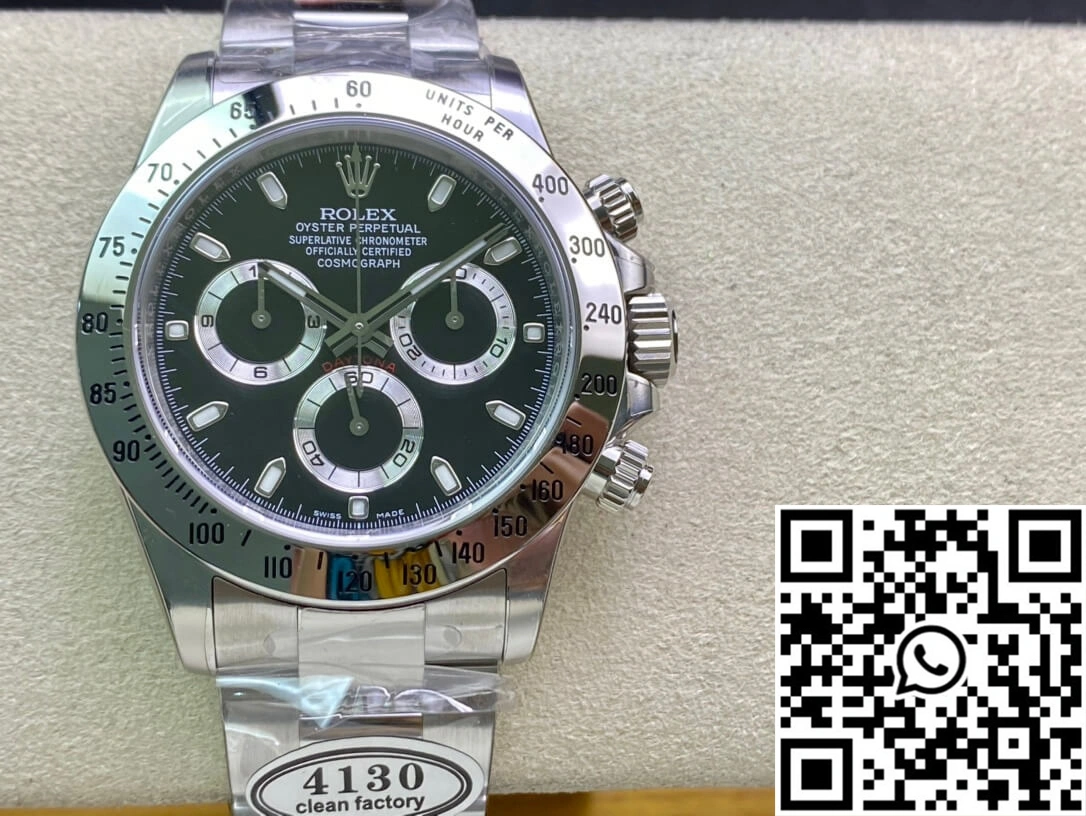 Rolex Cosmograph Daytona 116520 Clean Factory Stainless Steel Bezel MoistureWicking 1056