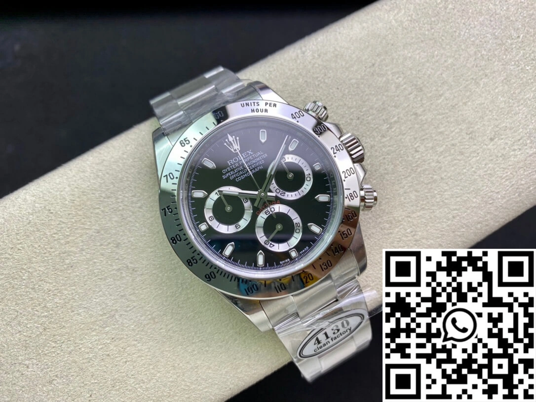 Rolex Cosmograph Daytona 116520 Clean Factory Stainless Steel Bezel MoistureWicking 1056