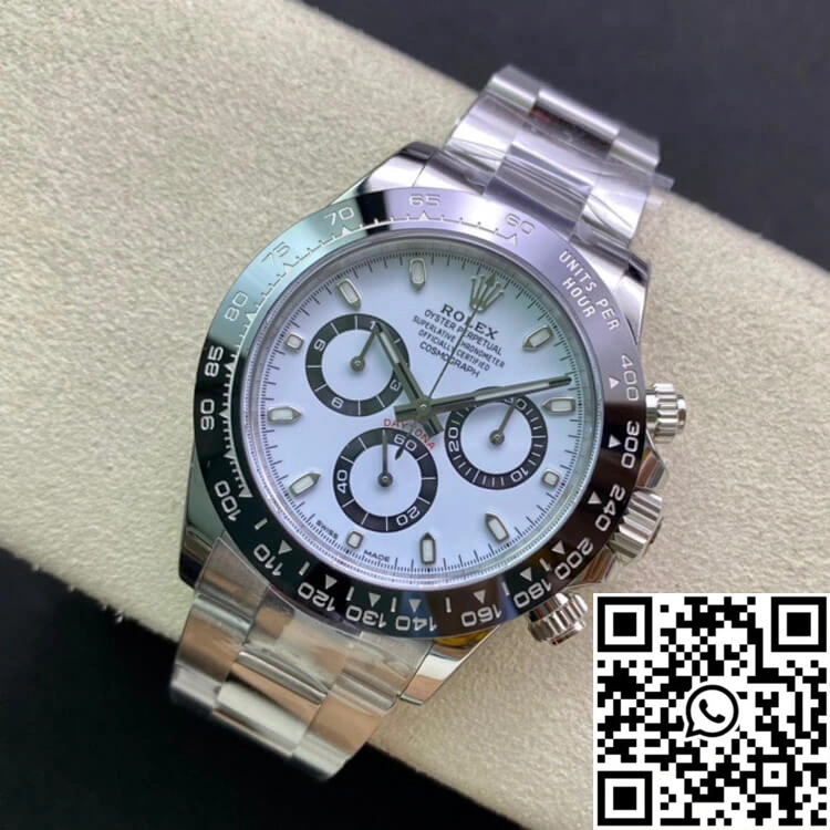 Durable Rolex Cosmograph Daytona M116500LN-0001 Clean Factory White Dial 1127