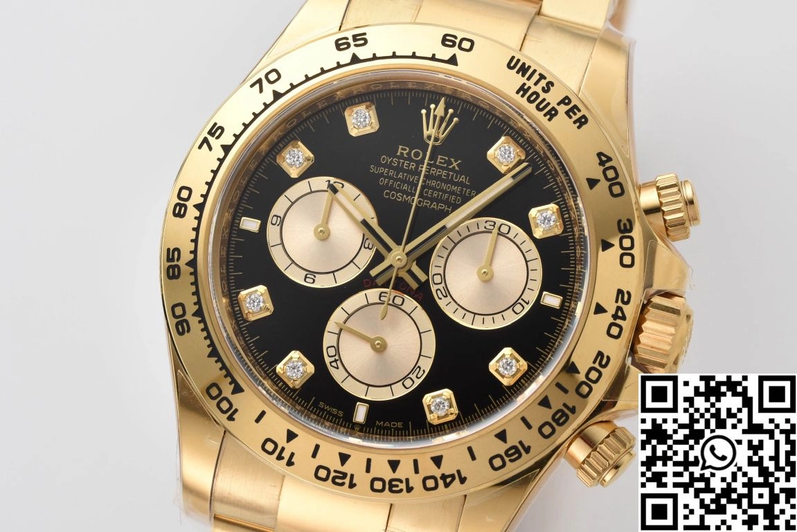 Rolex Cosmograph Daytona M126508 Clean Factory Gold Bezel Diamond Hourmarker Neat 1053