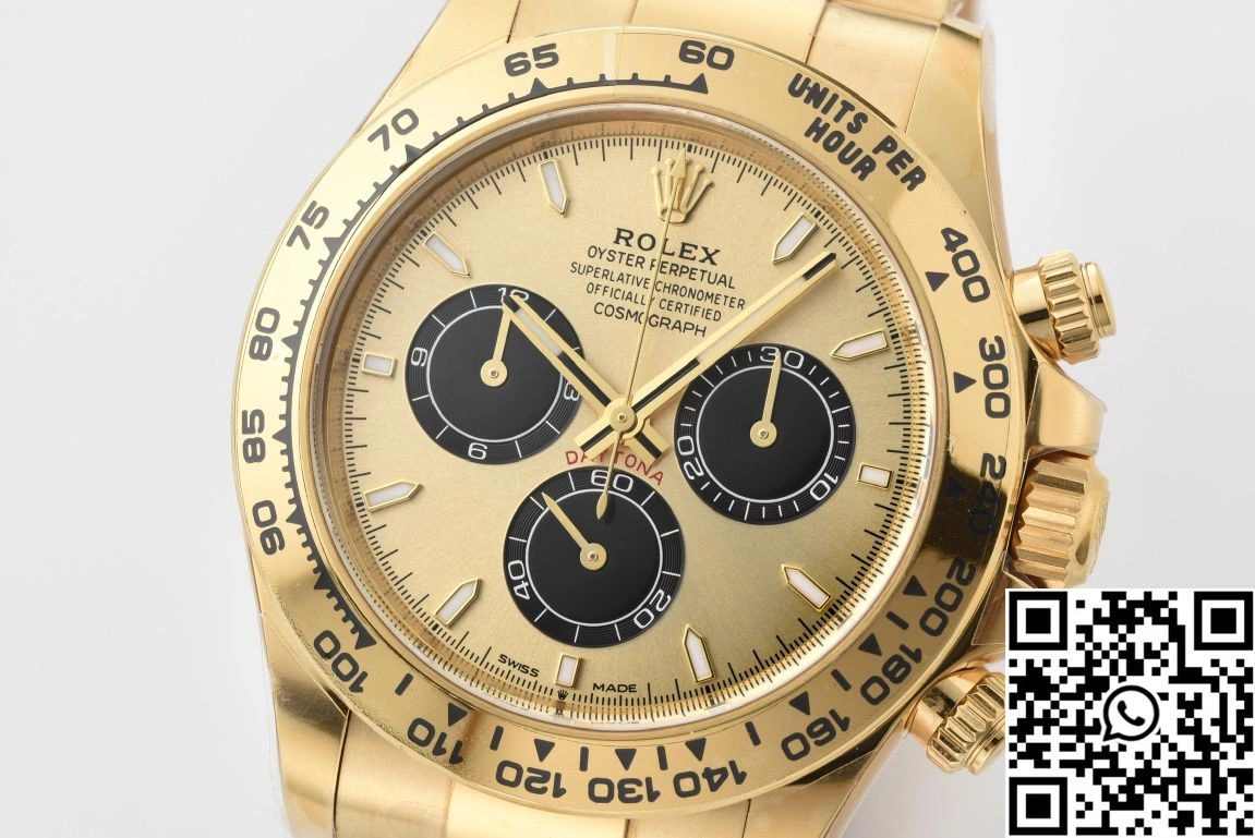 Rolex Cosmograph Daytona M126508 Clean Factory Gold Bezel Lightweight 1084