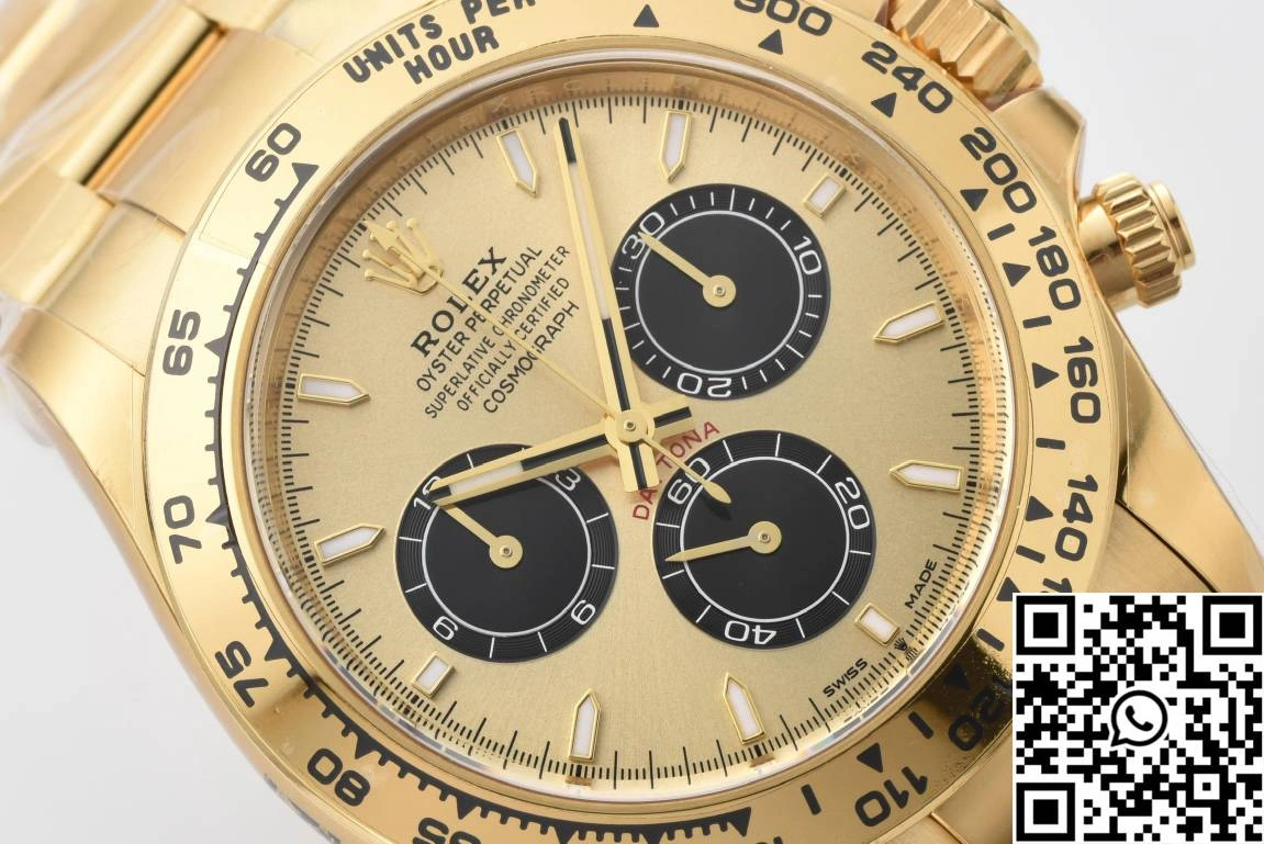 Rolex Cosmograph Daytona M126508 Clean Factory Gold Bezel Lightweight 1084