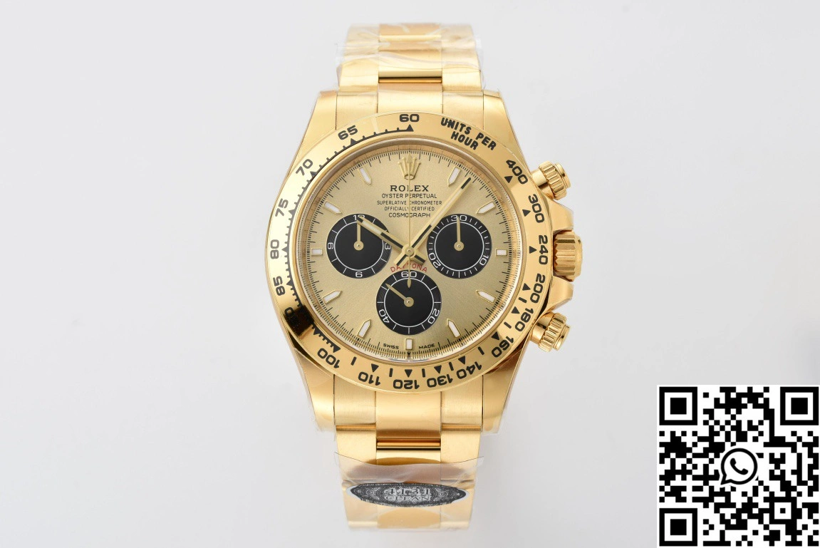 Rolex Cosmograph Daytona M126508 Clean Factory Gold Bezel Lightweight 1084