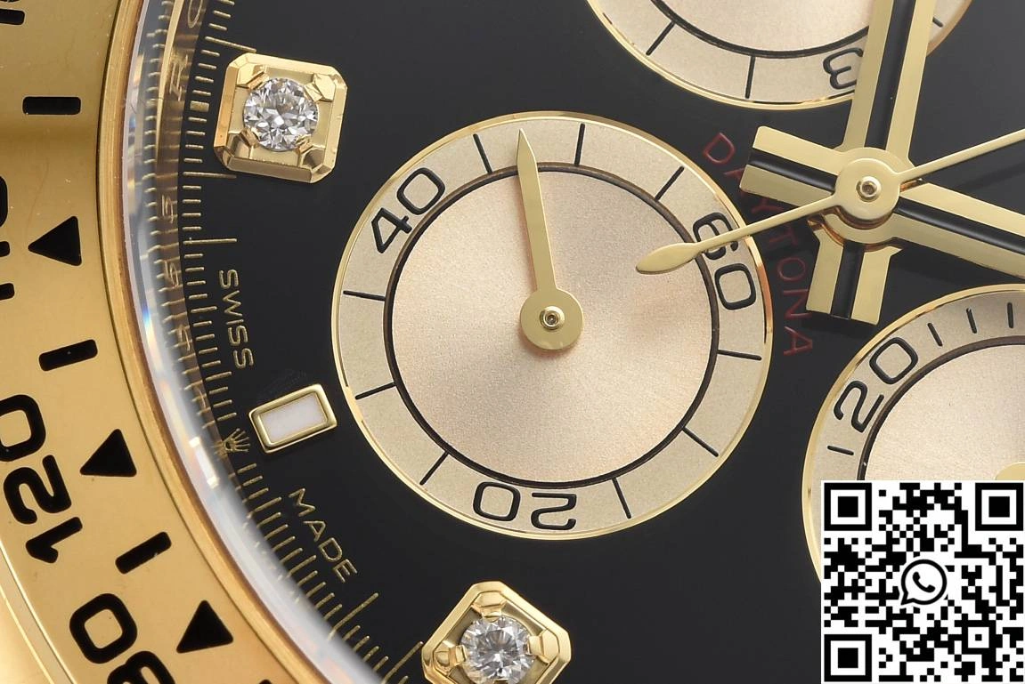 Rolex Cosmograph Daytona M126518 Clean Factory Black Bezel Diamond Hourmarker Versatile 1134
