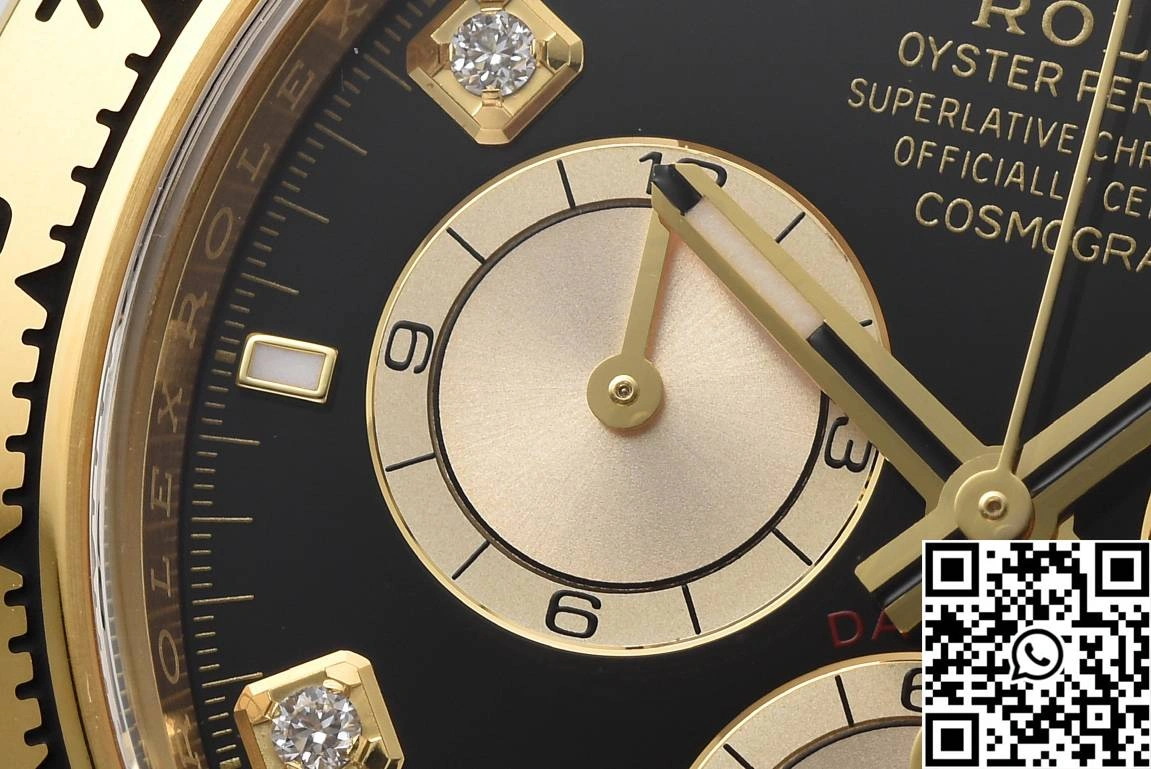 Rolex Cosmograph Daytona M126518 Clean Factory Black Bezel Diamond Hourmarker Versatile 1134