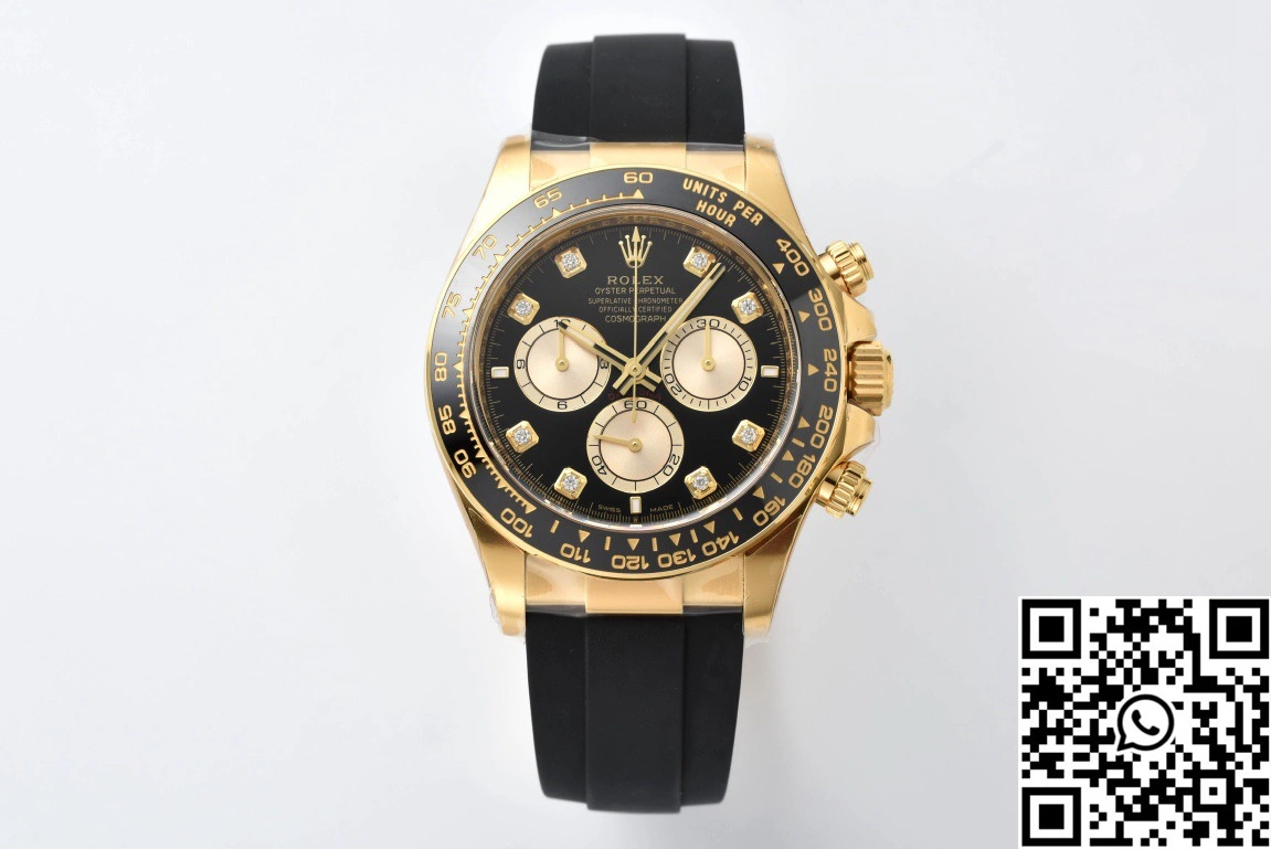Rolex Cosmograph Daytona M126518 Clean Factory Black Bezel Diamond Hourmarker Versatile 1134