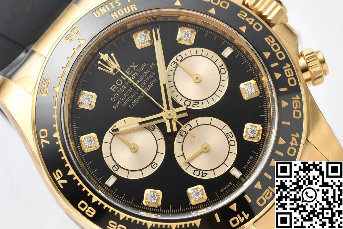 Rolex Cosmograph Daytona M126518 Clean Factory Black Bezel Diamond Hourmarker Versatile 1134