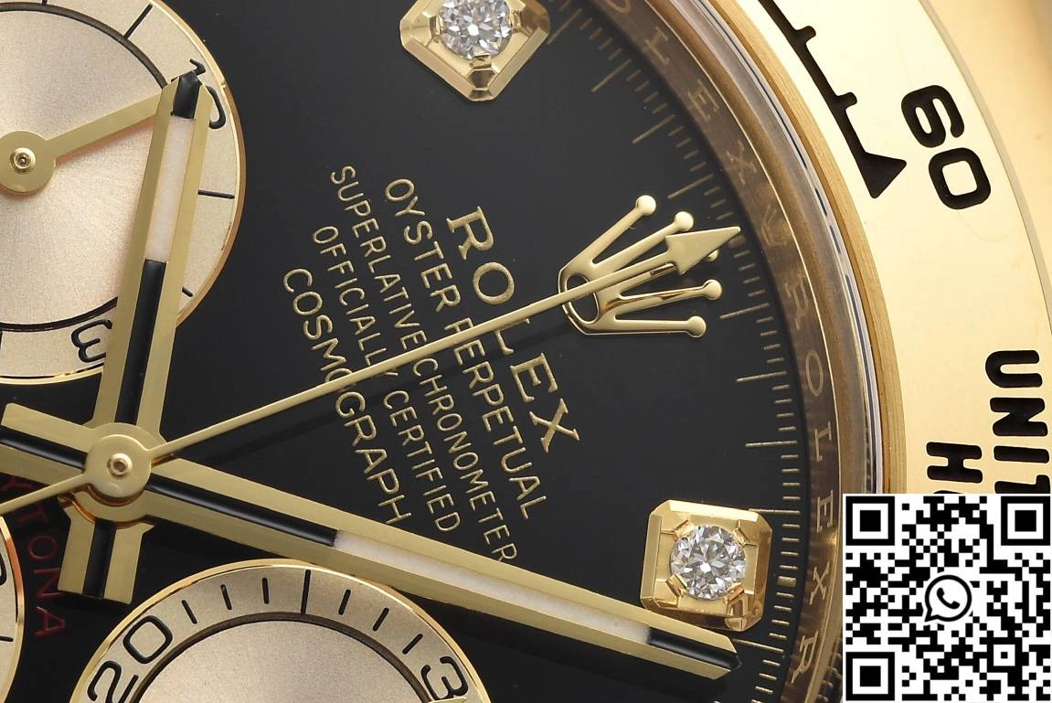 Rolex Cosmograph Daytona M126518 Clean Factory Black Bezel Diamond Hourmarker Versatile 1134