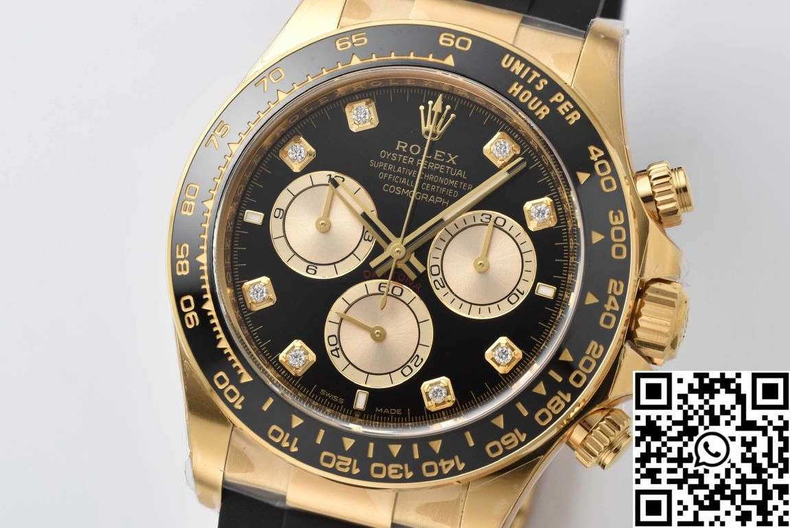 Rolex Cosmograph Daytona M126518 Clean Factory Black Bezel Diamond Hourmarker Versatile 1134