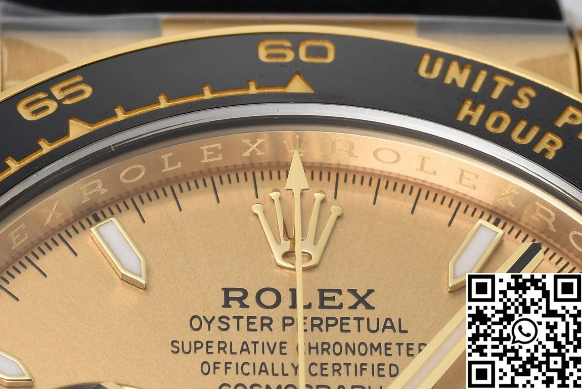 TopPick Rolex Cosmograph Daytona M126518 Clean Factory Black Bezel Yellow Dial 1094