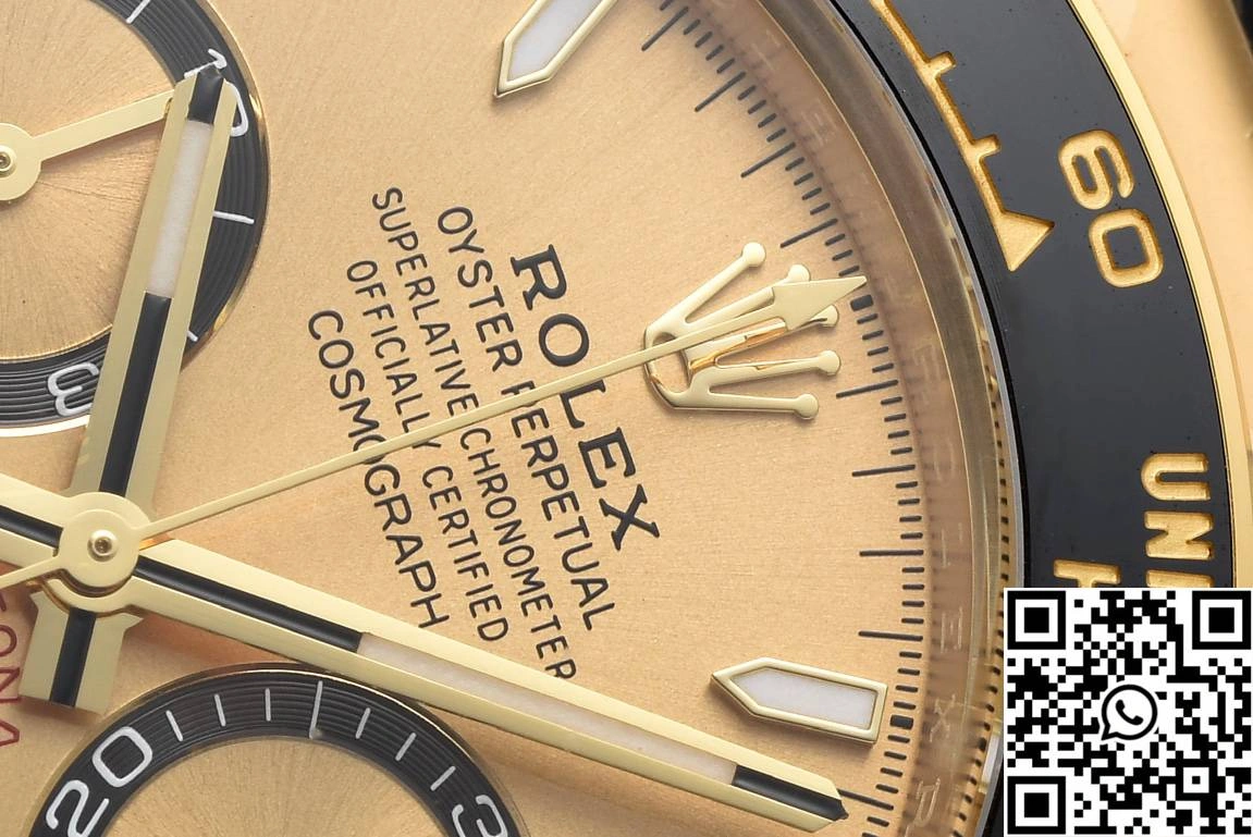 TopPick Rolex Cosmograph Daytona M126518 Clean Factory Black Bezel Yellow Dial 1094