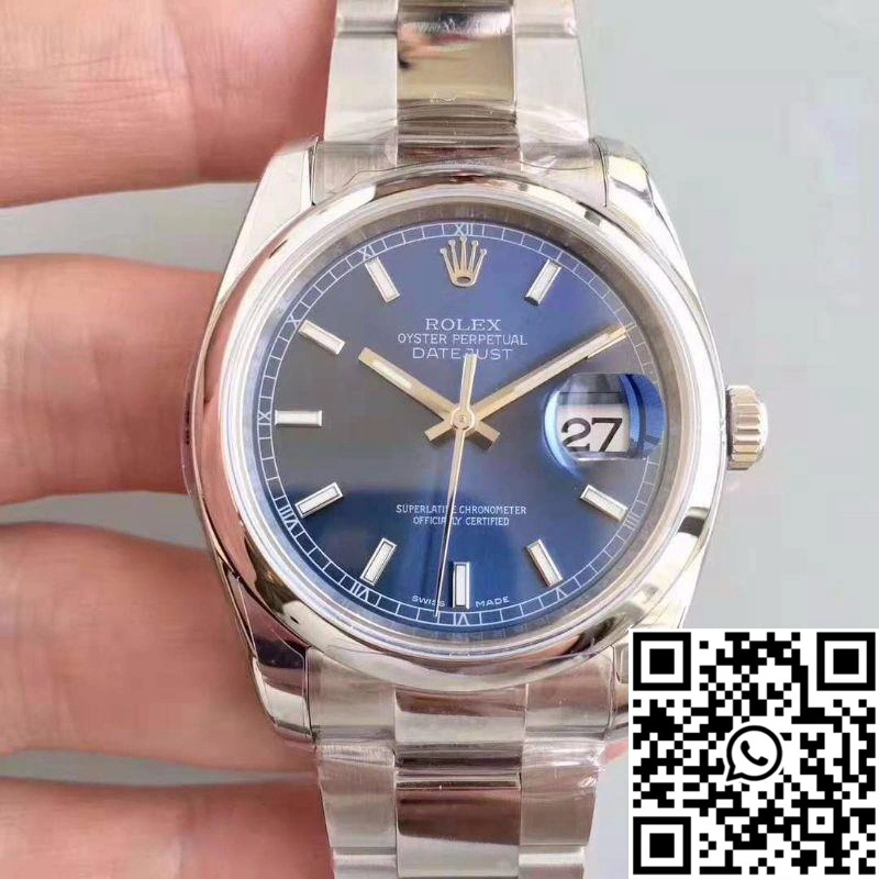 Upgraded Rolex Datejust 116200 36MM AR Factory Blue Dial 733