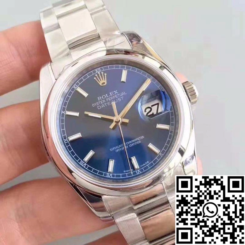 Upgraded Rolex Datejust 116200 36MM AR Factory Blue Dial 733