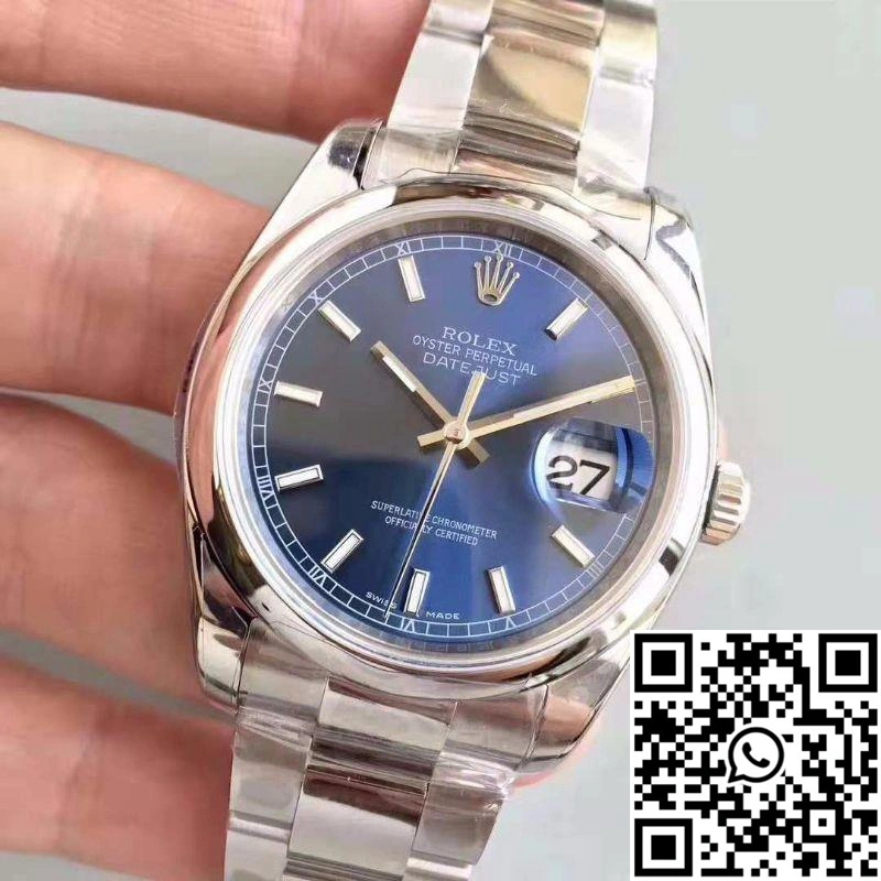 Upgraded Rolex Datejust 116200 36MM AR Factory Blue Dial 733