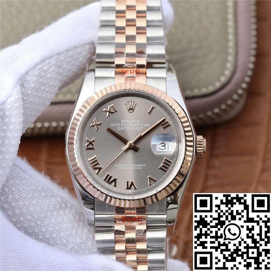 WeatherProof Rolex Datejust 116231-0087 36MM GM Factory Rose Gold Silver Dial 668