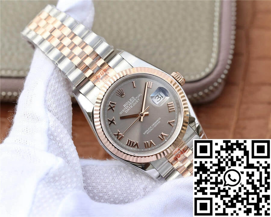 WeatherProof Rolex Datejust 116231-0087 36MM GM Factory Rose Gold Silver Dial 668