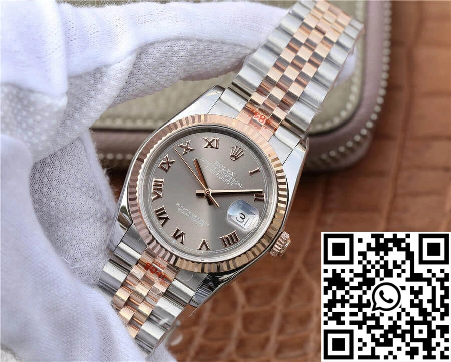 WeatherProof Rolex Datejust 116231-0087 36MM GM Factory Rose Gold Silver Dial 668