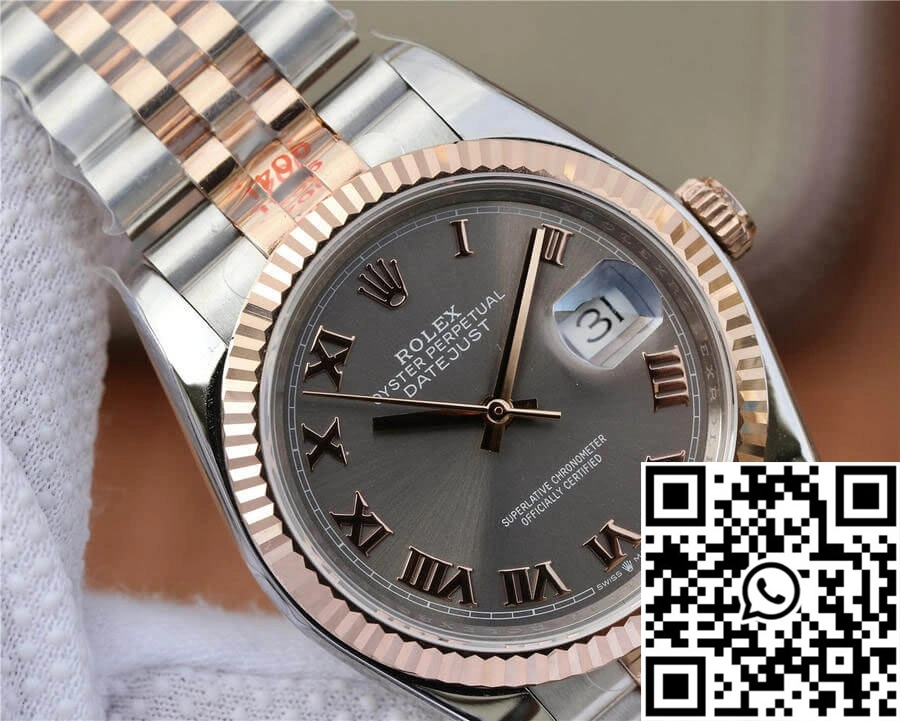 WeatherProof Rolex Datejust 116231-0087 36MM GM Factory Rose Gold Silver Dial 668