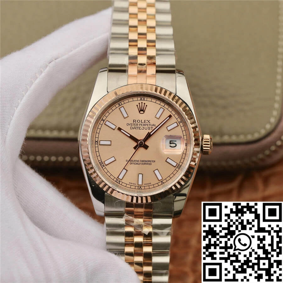 Rolex Datejust 116231 36MM GM Factory Rose Gold Pink Dial Affordable 646