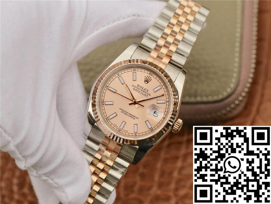 Rolex Datejust 116231 36MM GM Factory Rose Gold Pink Dial Affordable 646