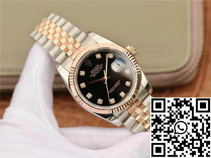 HighPerformance Rolex Datejust 116231 GM Factory Black Diamond Dial 649