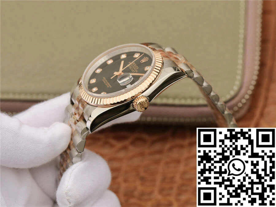 HighPerformance Rolex Datejust 116231 GM Factory Black Diamond Dial 649
