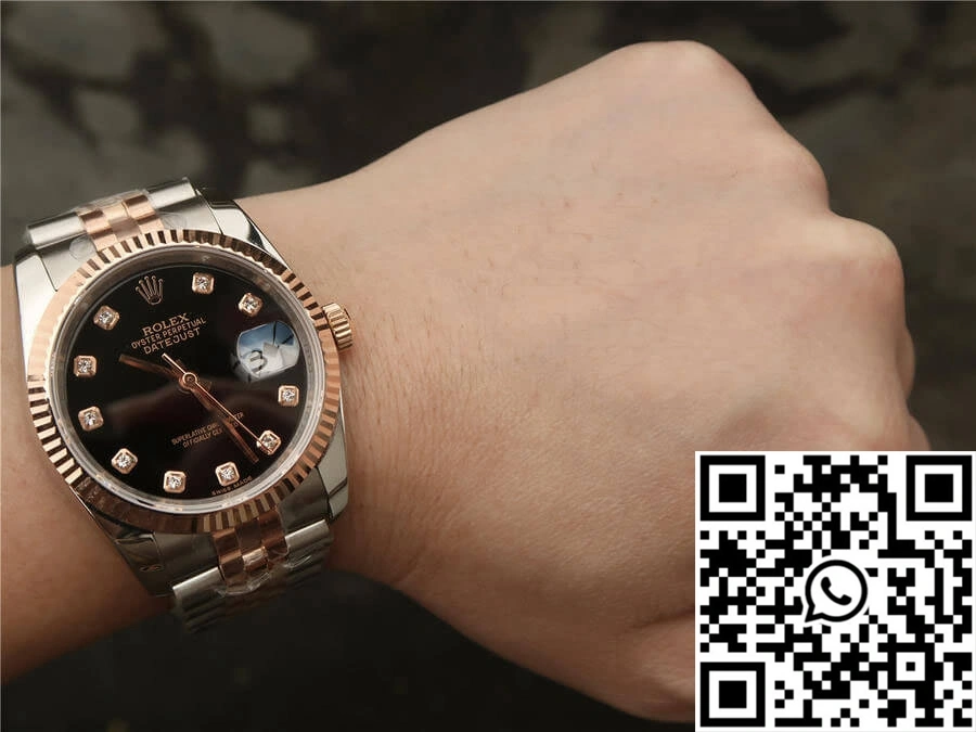 HighPerformance Rolex Datejust 116231 GM Factory Black Diamond Dial 649