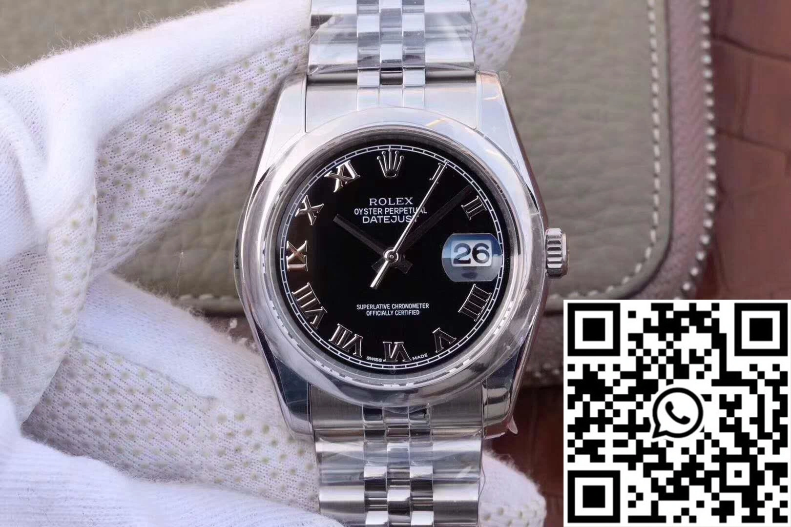 Rolex Datejust 116234 36mm AR Factory Black Dial Rome Time Scale Comfortable 640