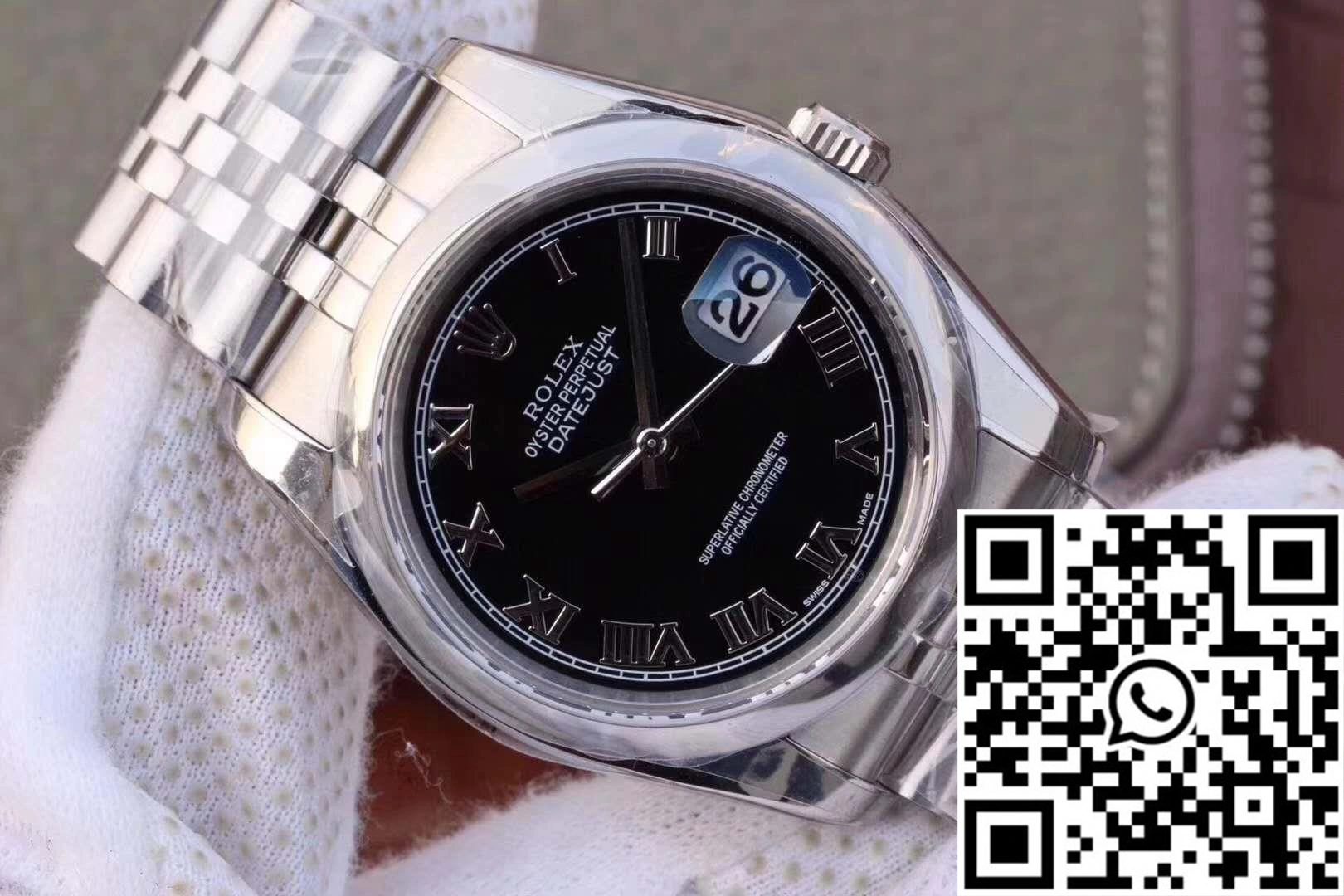 Rolex Datejust 116234 36mm AR Factory Black Dial Rome Time Scale Comfortable 640