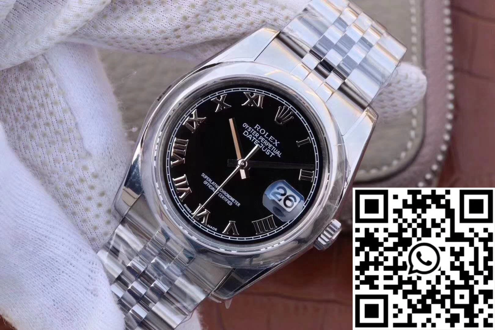 Rolex Datejust 116234 36mm AR Factory Black Dial Rome Time Scale Comfortable 640