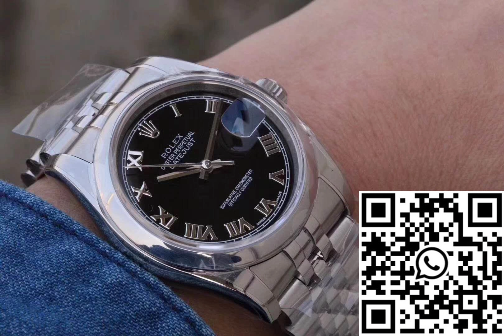 Rolex Datejust 116234 36mm AR Factory Black Dial Rome Time Scale Comfortable 640