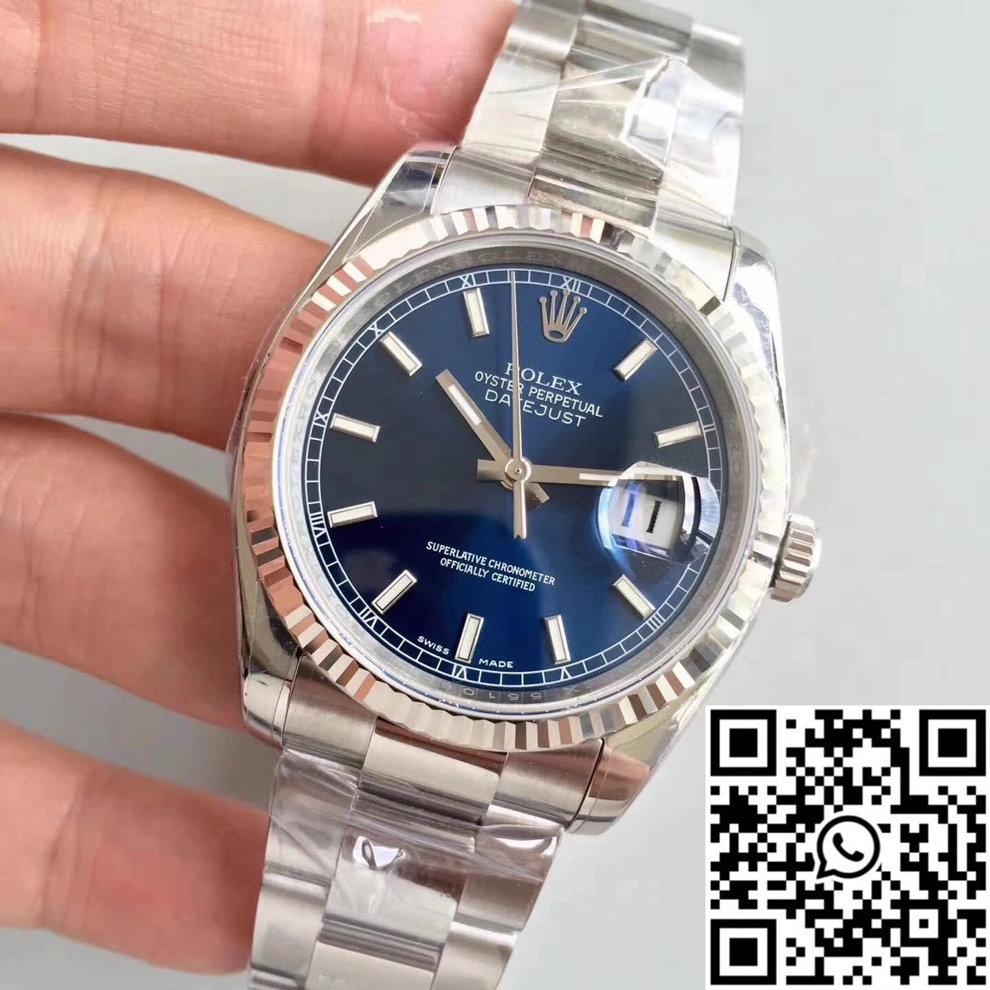 Refined Rolex Datejust 116234 36mm AR Factory V2 Blue Dial 660