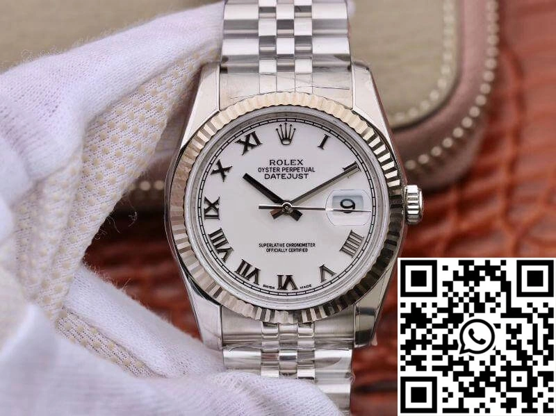 Rolex Datejust 116234 36mm AR Factory White Dial With Roman Time Scale FastDry 678