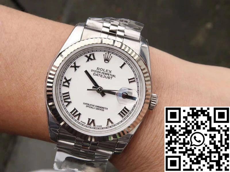 Rolex Datejust 116234 36mm AR Factory White Dial With Roman Time Scale FastDry 678