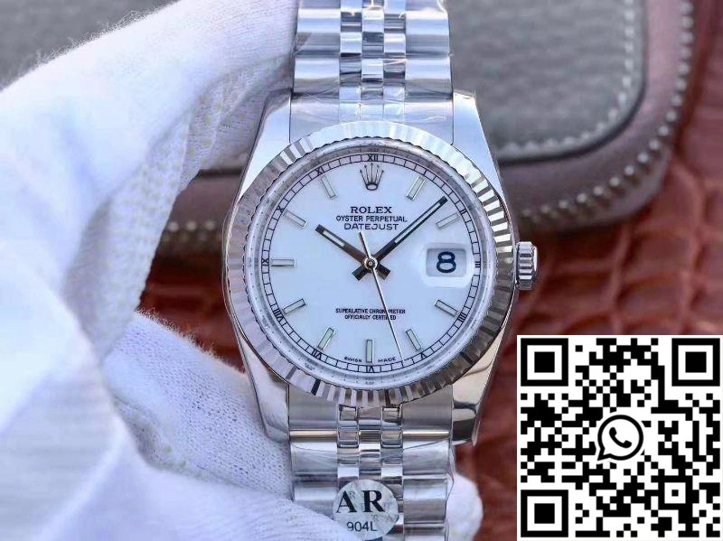 Rolex Datejust 116234 36mm AR Factory White Enamel Dial Comfortable 632
