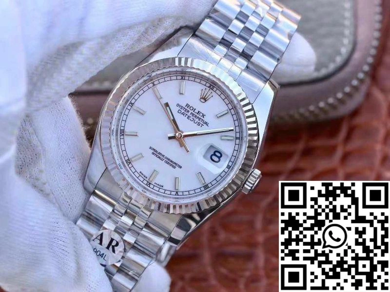 Rolex Datejust 116234 36mm AR Factory White Enamel Dial Comfortable 632